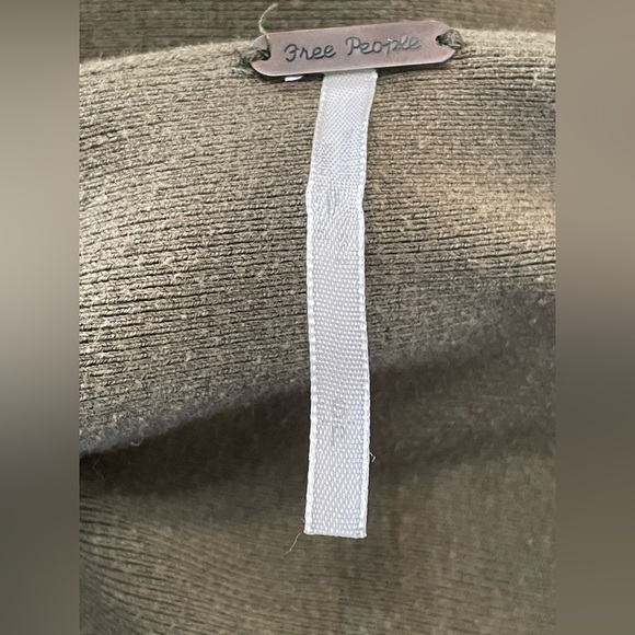 Free People Olive Green Off-Shoulder Sweater - Picture 6 of 8